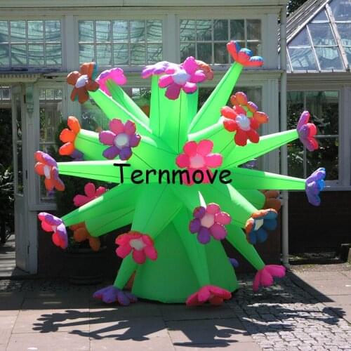 Multipurpose 4mH giant inflatable flower tree for events inflatable tulip giant inflatable flower tree balloon for stage