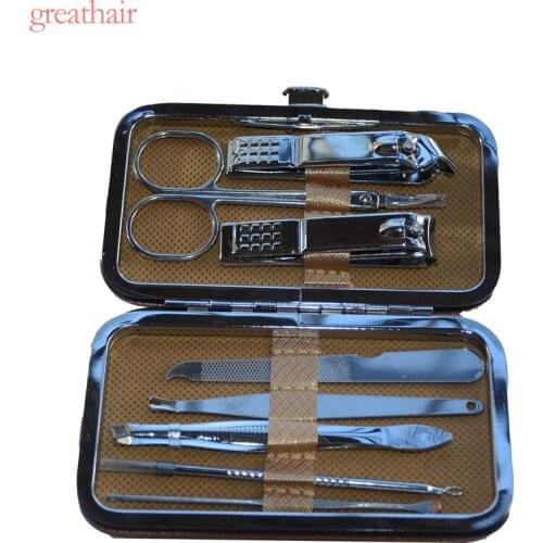 8 in 1 Manicure Set Beauty Tools Sets Professional Nail Clipper Kit Utility Pedicure Scissors Tweezer Knife Ear Pick Nails Art