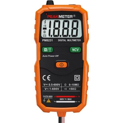 PEAKMETER MS8231 The Latest Unique Smart Digital Multimeter Non Contact Mini Auto DC AC Voltage ResistanceTester
