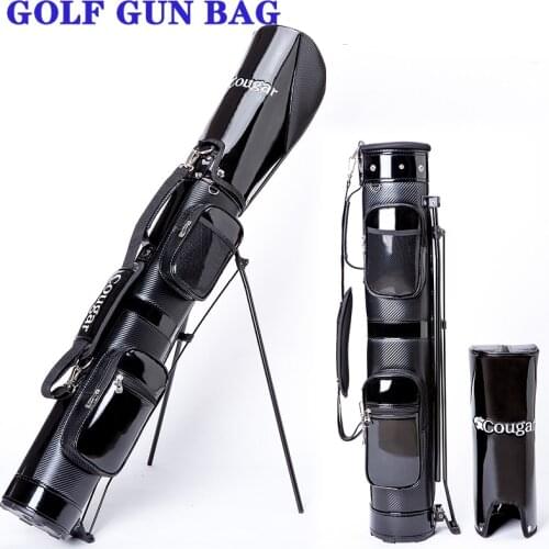 2021 New Golf Gun Bag Stand Bag Protable Large Capacity Package Lightweight Stand Carry Bag Hold 9 Clubs Waterproof PU Bracket