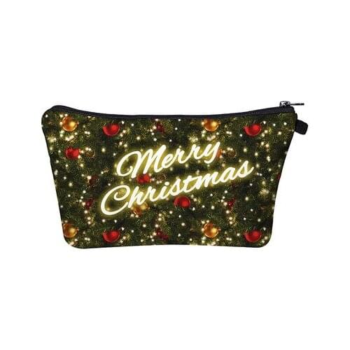 Under Nineteen New Style Christmas Cosmetic Bags Cute Make Up Bag Beauty Toiletry Organizer Travel Storage Pouch Christmas Gifts