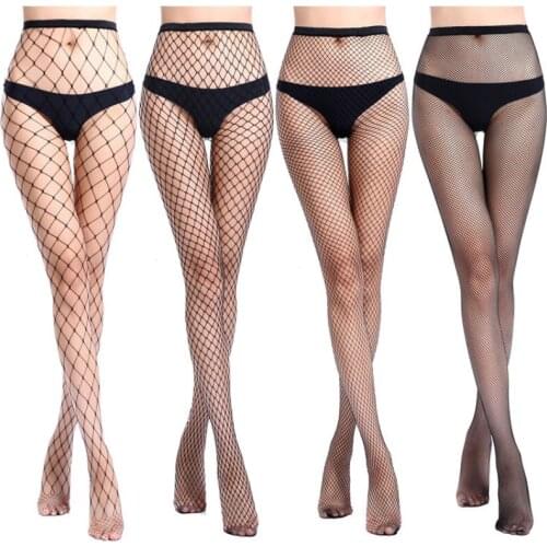 Sexy LingerieHigh Waist Mesh Fishnet Stockings Fishnet Club Tights Panties Woven Mesh Pantyhose Long Pants Mesh Ladies Underwear