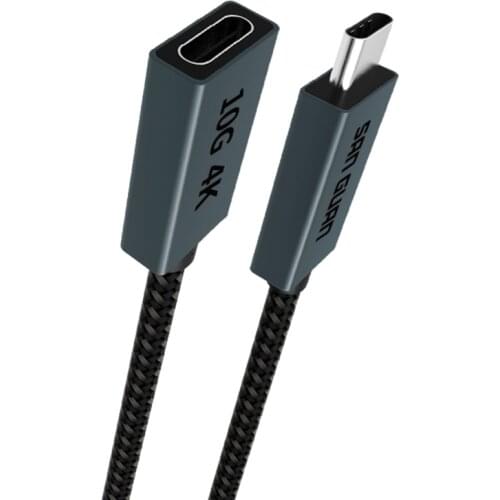 100W 20V 5A PD Charge USB C Extension Cable USB3.2 Gen2 C Type To C Female Cable For Mac Pro Samsung Huawei