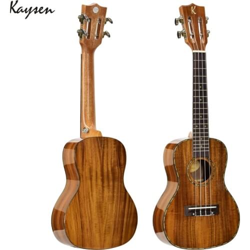Ukulele 23 inch Acacia solid wood Board Ukulele Hawaii Guitar 4strings Ukulele Concert Top Quality for Kids Gift JUK09