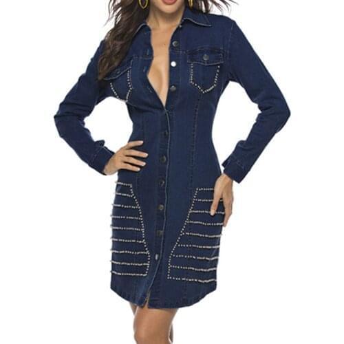 YIRENBC Fashion Denim Dresses