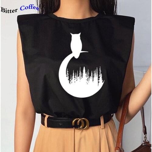 NEW Owl Printed T-shirts Women Clothing Summer Cute Shirt Graphic Tees Women Fashion O Neck Tshirt Woman Casual T-Shirt