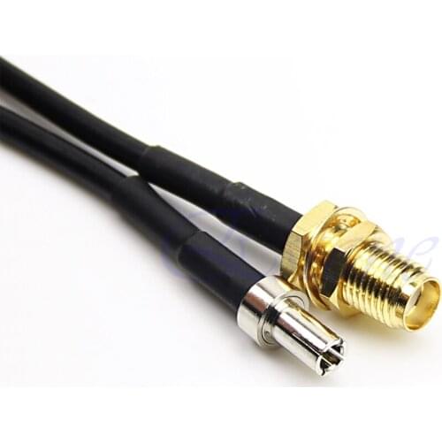 1PC TS9 Straight To RP-SMA Female Pigtail Connector Adapter Cable New