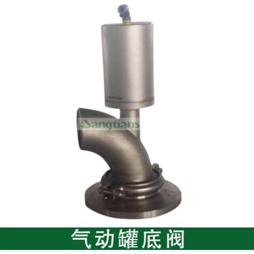 2'' dn50 ss316 Stainless Steel Sanitary Pneumatic Tank Bottom Valve weld