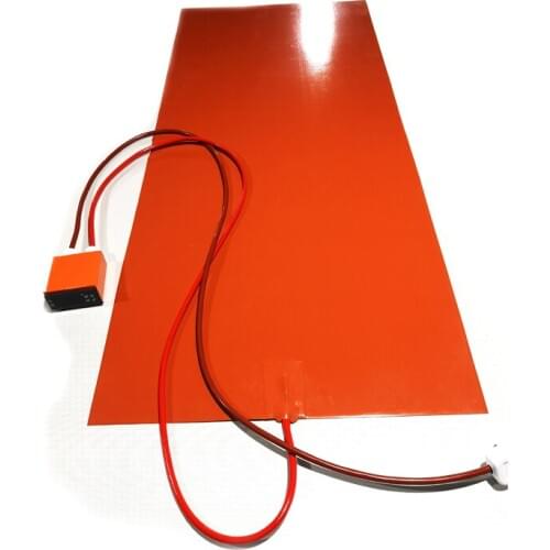 230V 2100W 500*1200*1.5mm Silicone Rubber Heater digital thermostat on wire 3000mm lead wire