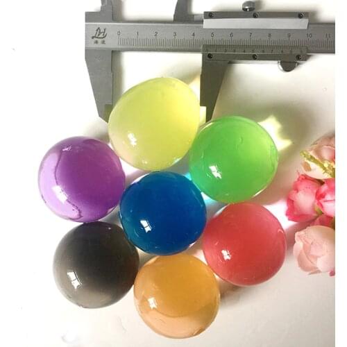 50pcs 30-50mm Pearl Shaped orbiz Crystal Soil Hydrogel Water Beads Grow Magic Jelly Ball Plant Flower Cultivate Mud Home Decor