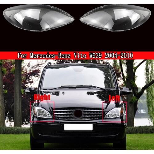 Car Front Headlight Lens For Mercedes-Benz Vito W639 2004~2010 Transparent Headlight Glass Shell Lamp Shade Headlamp Cover