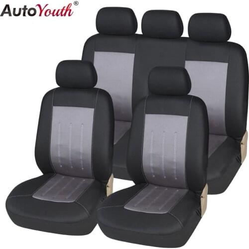 AUTOYOUTH Car Seat Covers Full Set Gray Universal Car Accessories Covers Car Seat Protector For peugeot 307 golf 4 mercedes