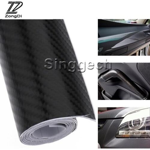 ZD 30X127cm Car-styling Carbon Fiber Car Stickers for Toyota Corolla Seat Leon Jeep Skoda Fabia Rapid Renault Duster Audi A3 Q7