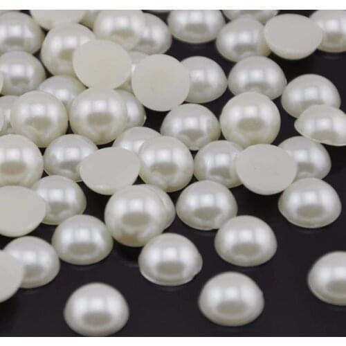 Free shipping 20pcs 12mm Beige imitation pearl beads half round Flatback Pearl DIY Phone Case DIY Design Deco Supply