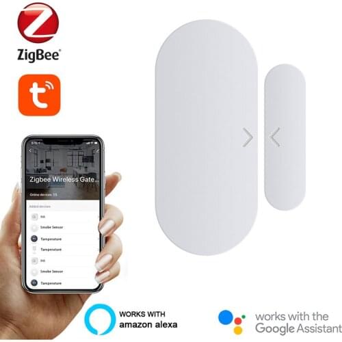 Tuya Smart ZigBee Wireless Door / Window Sensor Smart Home Wireless Door Detectors Open/Close APP Remote Alarm With ZigBee Hub