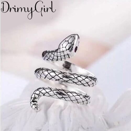 Bohemian Retro Multilayer Snake Ring For Women Fashion Open Finger Rings Female Boho Jewelry