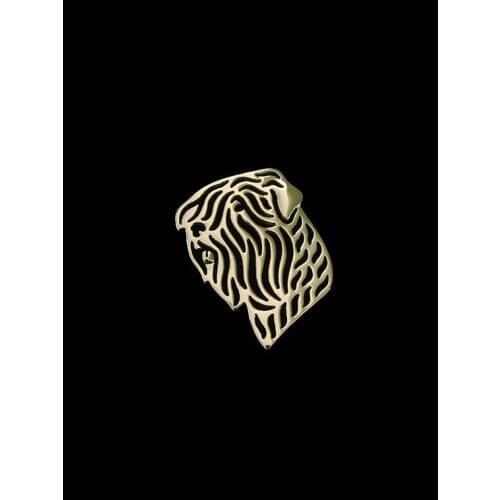 Trendy Black Russian Terrier brooch plated silver animal fashion jewelry 1pcs