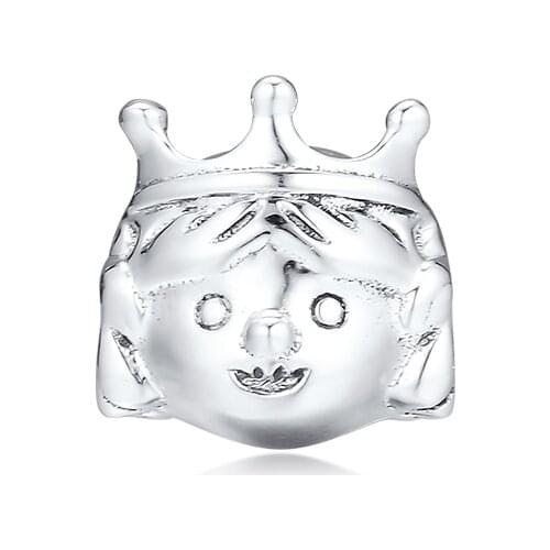 Fits Pandora Bracelet Argent 925 Sterling Silver Precious Princess Girl Charm Beads for Jewelry Making berloques kralen