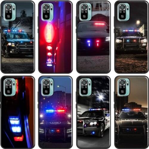 Police Cars Light At Night Case For Xiaomi Redmi Note 10 Pro 8 7 K40 8T 9S 9C 9A 8A 7A 9T Note 9 8 Pro Phone Cover
