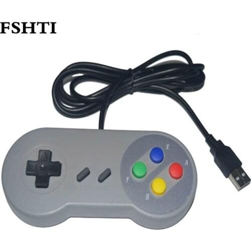 By dhl or ems 100 pieces 2015 Classic Retro USB for SNES Controller Joypad Joystick For Super Nintendo SF SNES Windows PC MAC