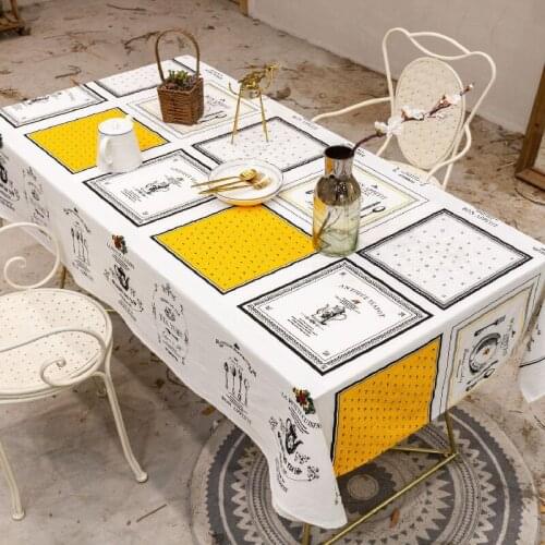 Plaid Decorative Table Cloth Linen Rectangular Wedding Dining Waterproof Oilproof Table Cover Table Cloth Tea Table