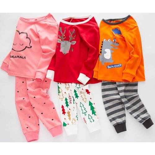 Kids Boys Sleepwear Baby Girl Winter Cotton Sets Children Christmas Pajamas for Boy Pyjamas Kids Nightwear 2-13Y Teenage Clothes