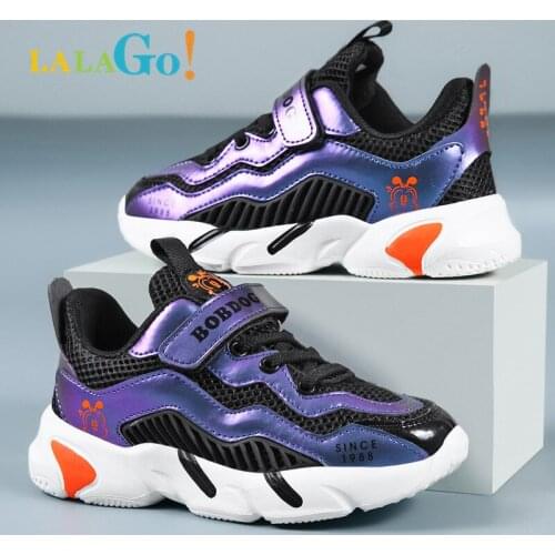 2021 Kids Sneakers Fashion Boys Sport Running Shoes Children Breathable Mesh Casual Walking Shoes Non-slip Girls Sneakers