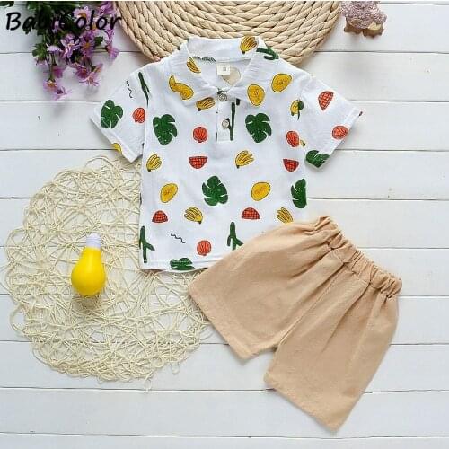 BabiColor newborn summer set fashion cotton t-shirt+shorts 2pcs kids boy outfits baby boys beach clothing set