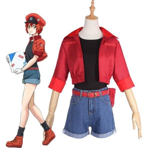 Cells at Work Erythrocite Red Blood Cell Cosplay Costume Custom Made