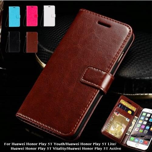 PU Leather Flip Case For Huawei Honor Play 5T Youth 5T Lite 5T Vitality Silicone Photo Frame Case Wallet Cover Business Case