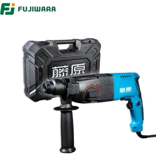 FUJIWARA Three-Functions Electric Hammer Pick Impact Drill 500-800W High Power Home Decoration Tools