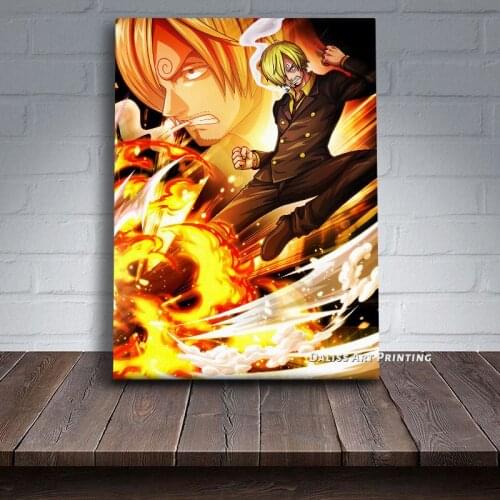 Canvas Anime Sanji One piece Pictures Home Decoration Paintings Poster HD Prints Wall Art Modular Living Room Framed