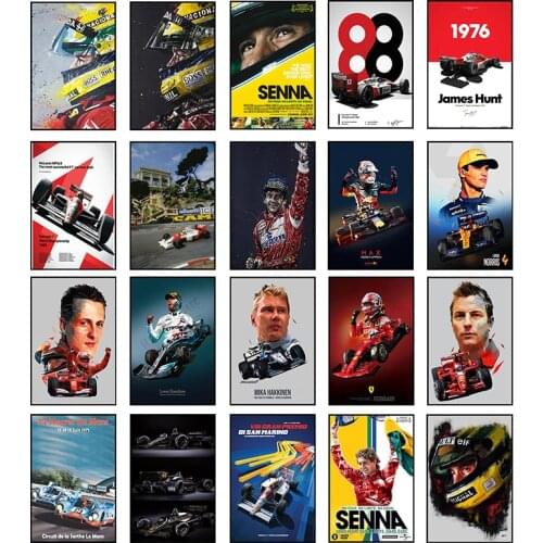 Elton Senna Formula 1 Canvas Painting McLaren World Championship Poster and Print Art Print Mural Picture Home Wall Decoration