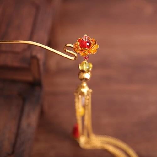 Classical Hairpin Ancient COS Tume Chinese Style Retro Headdress Tassels Hairpin COS Hair Accessories Antique Hairpin Accessorie