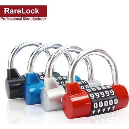 Combination Padlock 5Digital Code Lock for Suitcase Luggage Bicycle Locker Rarelock A