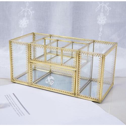 Cosmetic Organizer Makeup Box Drawer Case Jewelry Storage Table Desktop Tray