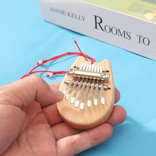 Mini 8 Keys Kalimba Percussion Musical Instrument Lightweight Mahogany Thumb Finger Piano Portable Music Elements