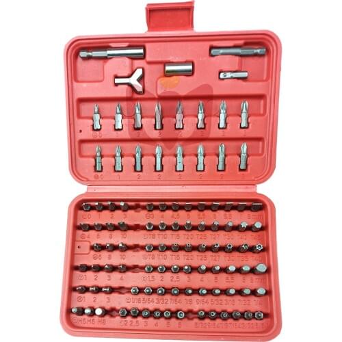 100pcs Chrome Security Bit Tool Set Torx Hex Drill Star Spanner Screw Driver Tri-Wing Torx Spanner Hex Fasteners Screwdriver Bit