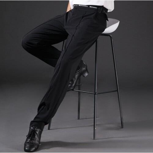 2021 New Latin Dance Pants Chacha Samba Tango Latin Dance Performance Costumes Adult Black Trousers Competition Clothes DQS7895