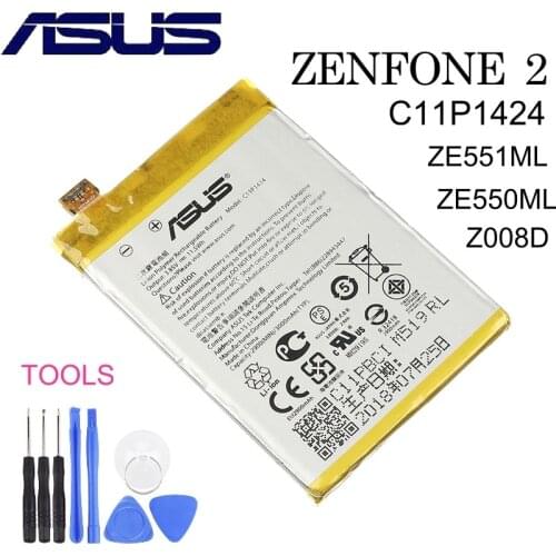 ASUS C11P1424 Original Battery For Asus ZenFone 2 Z008D ZE551ML ZE550ML Z00AD ZenFone2 5.5inch 3000mAh