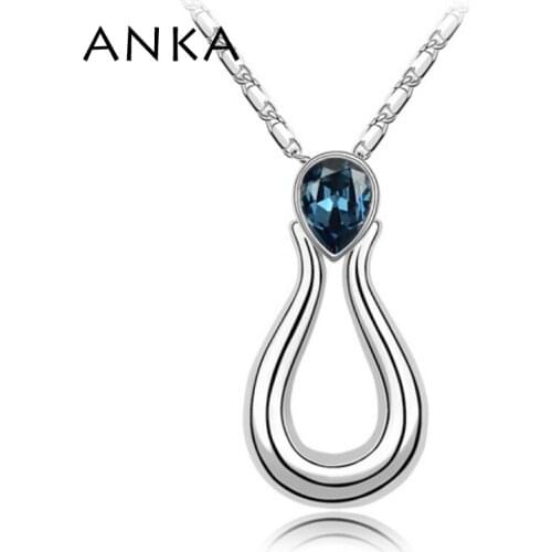 ANKA jewelry austrian drop pendant necklace wholesale fashion fine polishing mirror finish Crystals from Austria #83180