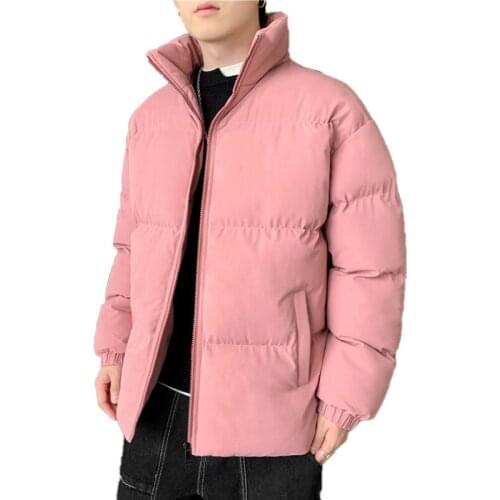 Winter Warm Men Colorful Casual Parkas New Korean Mens Harajuku Thick Bubble Jacket Male Fashion Thermal Winter Windproof Parka