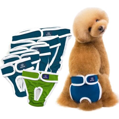 Pet Dog Diaper Physiological Pants Washable Female Dog Shorts Soft Female Dog Pants Pet Panties Sanitary Panties S-2XL