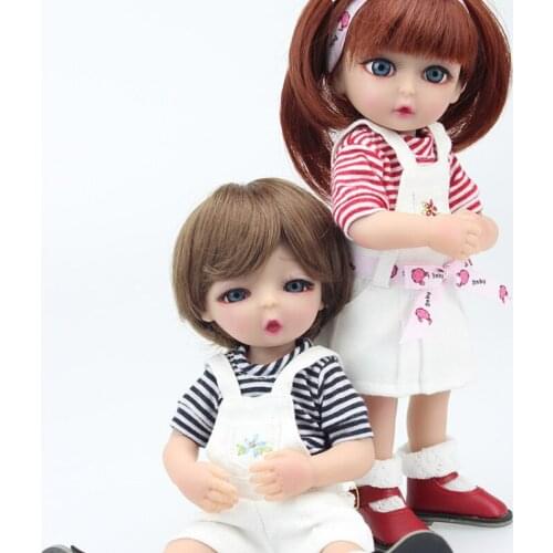 Lovers simulation doll 25cm full silicone boy and girl toy gift small doll