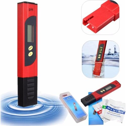 Water Wine Urine Pen Monitor LCD Protable Auto Calibration Mini Digital Pocket Pen Type PH Meter Tester Aquarium Hydroponic Pool