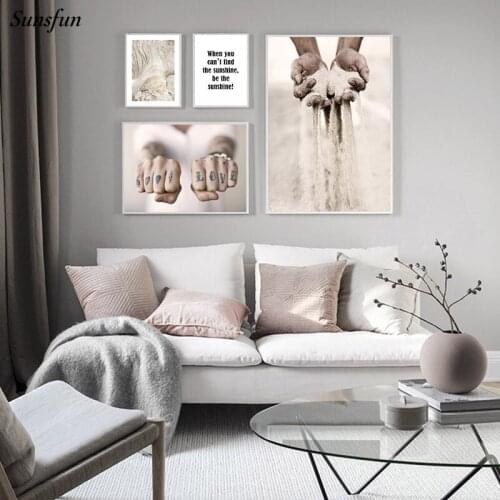 Scandinavian Canvas Nordic Poster Abstract Art Wall Print Painting Healing Motivational Quotes Modern Home Decoration Picture