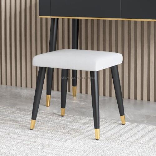 Modern light luxury dressing stool makeup stool bench minimalist square stool makeup chair net red ins chair bedroom dressing