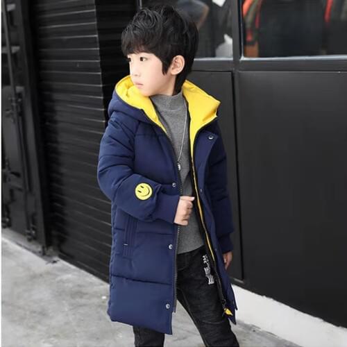 High Quality 2019 New Boys Winter Coat Padded Parkas Outerwear For 4-12Yrs Fashion Hooded Thick Warm Children Parkas Overcoat