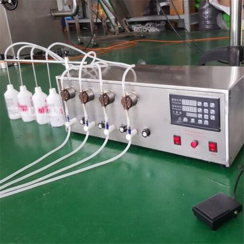 WX-II-4 Small Liquid Filling Machine Magnetic Pump Semi-automatic Electric Liquid Filling Machine 110V/220V 50/60Hz 160W 1-250ml