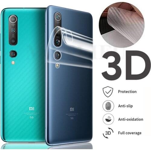 10Pcs/lot 3D Guard Carbon Fiber Screen Protector For Xiaomi MI 10 Pro Note 10 Back Full Cover Matte Film Redmi Note 9S 8 K30 Pro